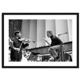 Conductor Herbert von Karajan rehearsing with Nathan Milstein in Lucerne, Switzerland. Lucerne,1957. thumbnail