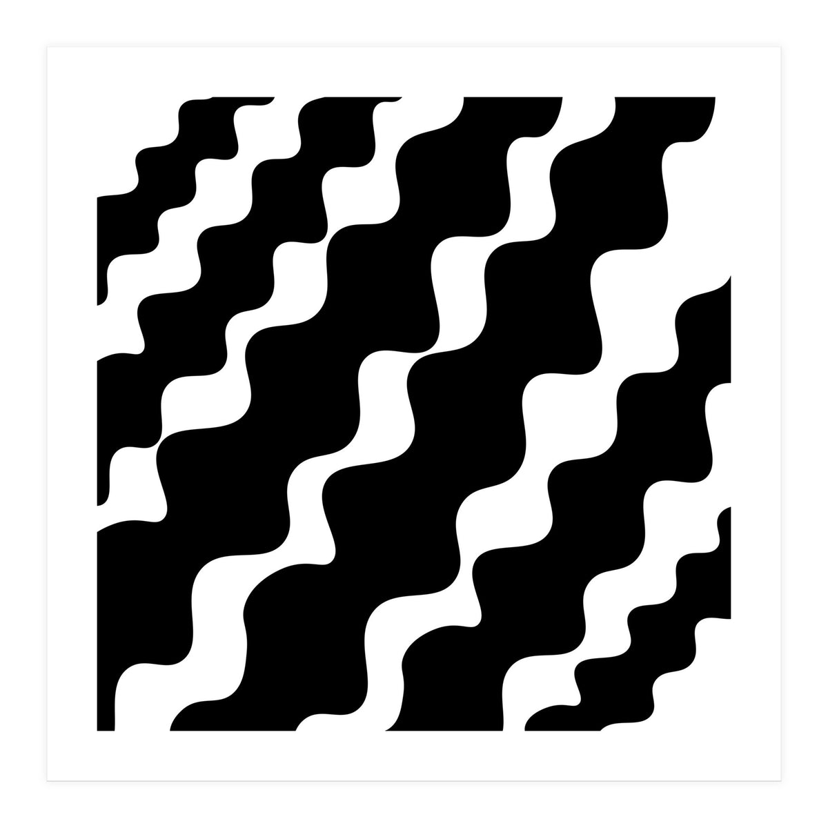 Black Wavy Pattern (Print Only)