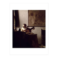'The Lute Player', 1663-1664, Oil on canvas, 51,4 x 45,7 cm. (Print Only)