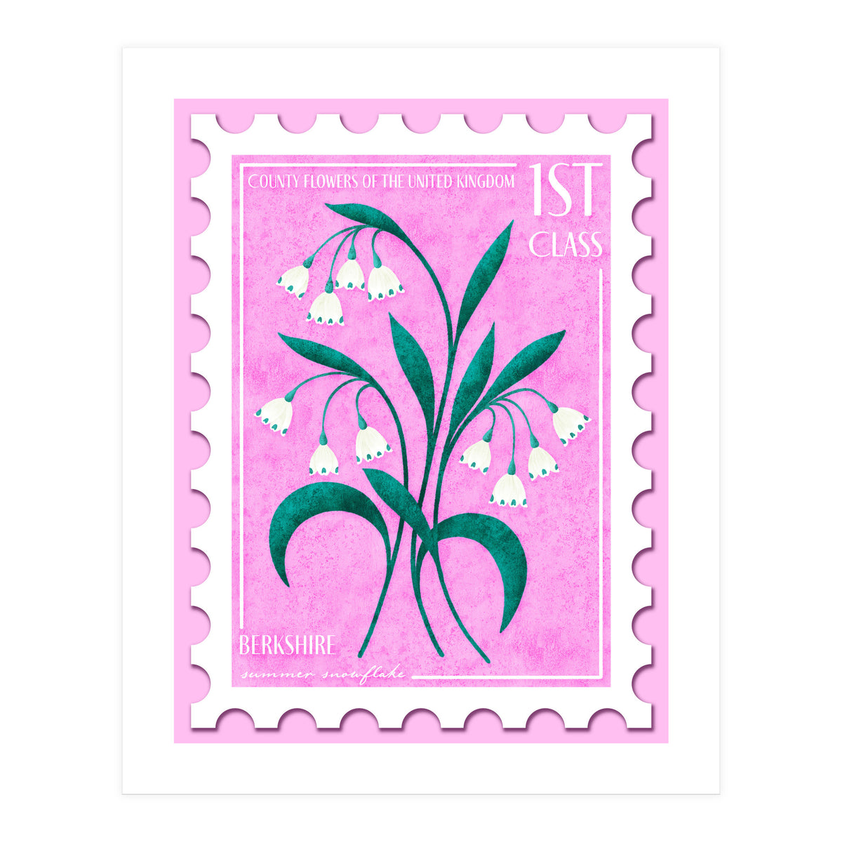 Berkshire Summer Snowflake Postage Stamp (Print Only)