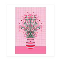 Heart Flowers Vase (Print Only)