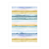 Relaxing Calm Stripes Blue Yellow (Print Only) thumbnail