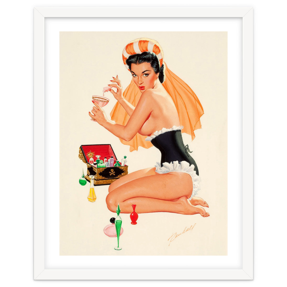 Young And Beautiful Witch Preparing A Love Portion