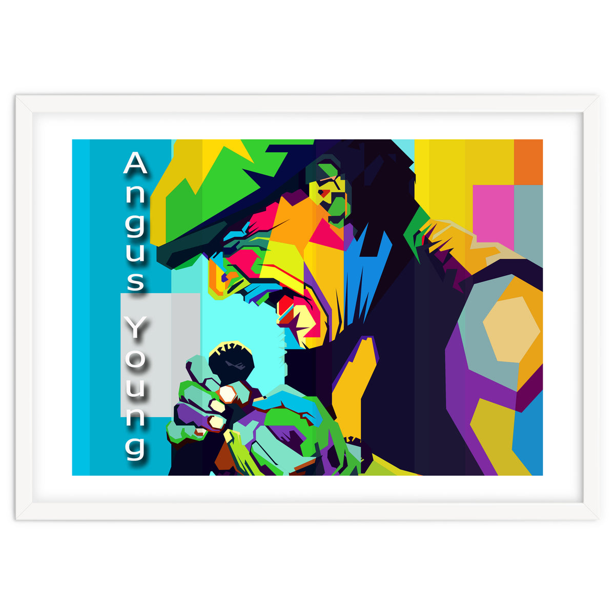 Angus Young Rock Singer Pop Art WPAP