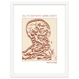 Skull Of A Skeleton With A Burning Cigarette thumbnail