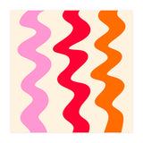 Squiggly Lines - orange, pink and cream (Print Only) thumbnail