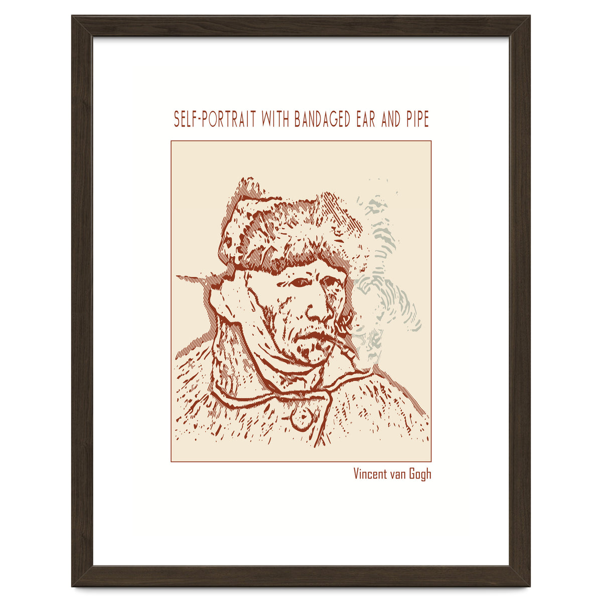 Self Portrait With Bandaged Ear And Pipe – Vincent Van Gogh