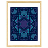 Clovers And Flowers Night Blue thumbnail