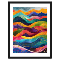 Abstract Rainbow Rolling Hills Landscape
