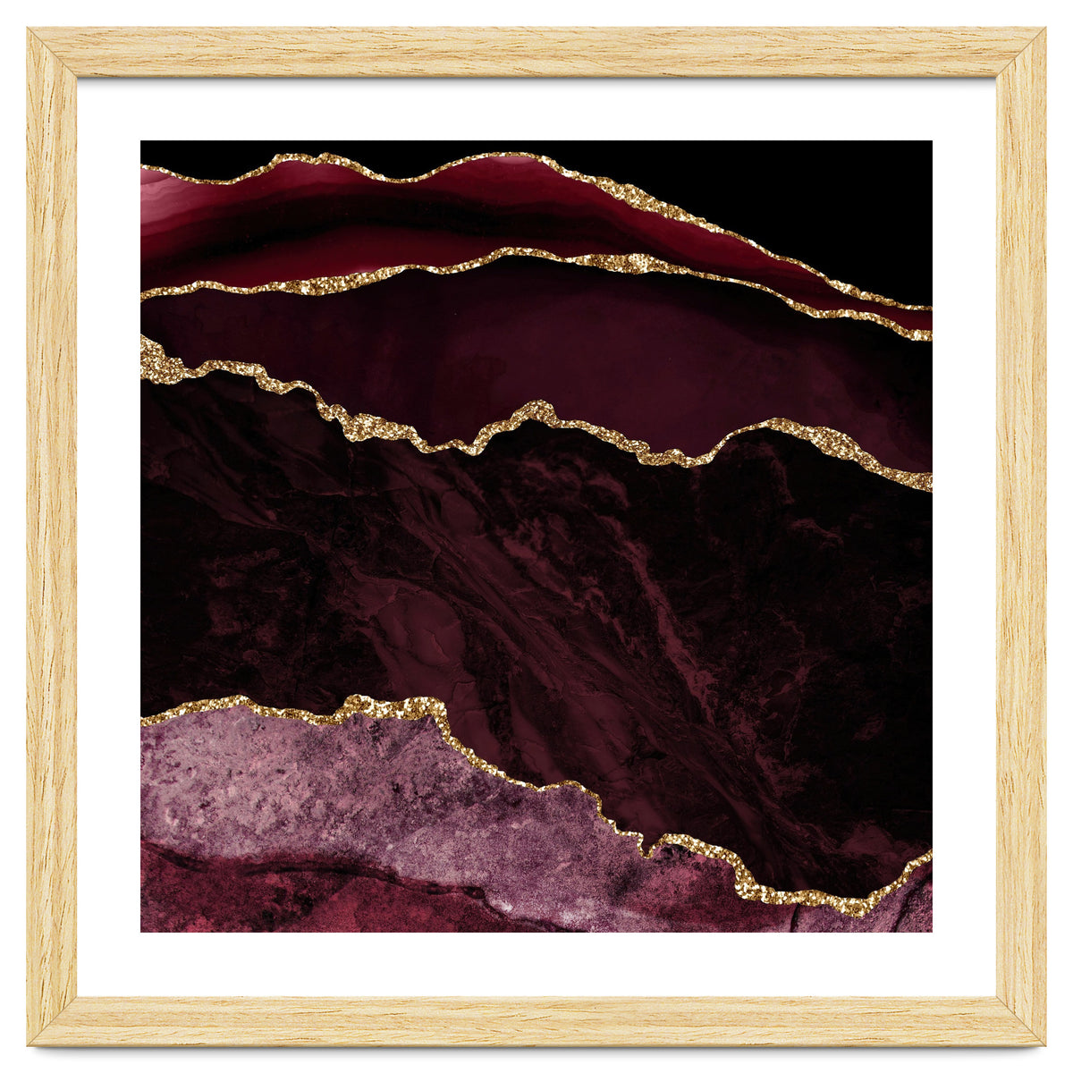 Burgundy & Gold Agate Texture 02
