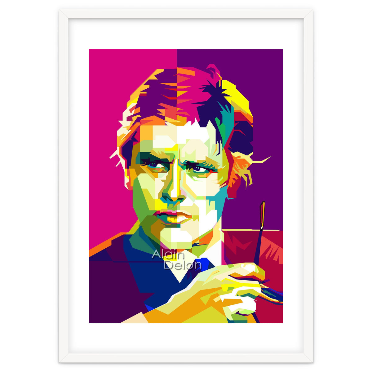Alain Delon Retro Art WPAP