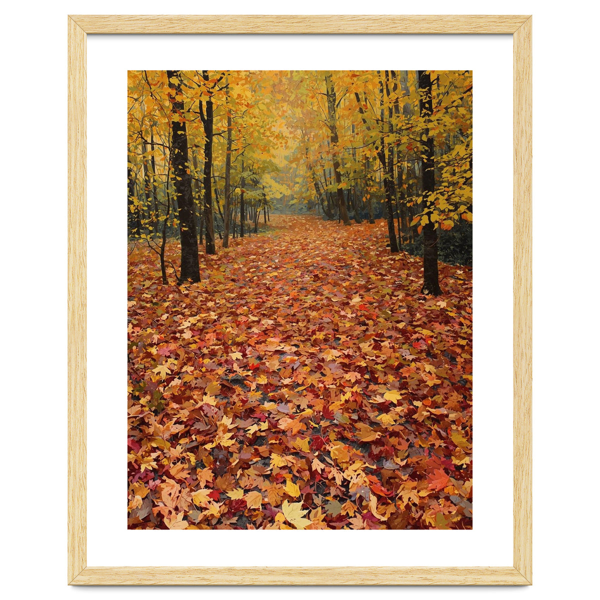 Ethereal Autumn Forest Path