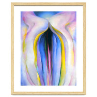 Georgia O’Keeffe – Grey Line with Black, Blue and Yellow (1923) | Elegant Abstract Modernist Composition with Bold Color Contrast
