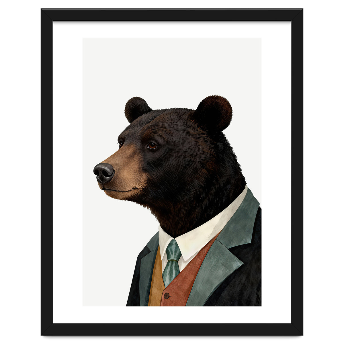 Black Bear In Suit