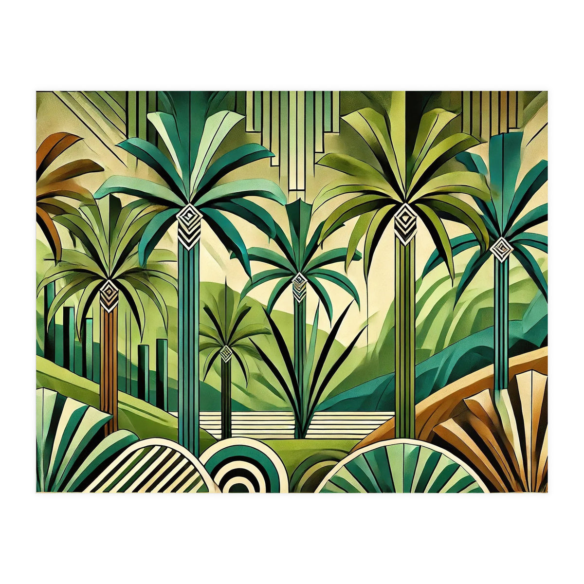 Tropical Art Deco Oasis (Print Only)