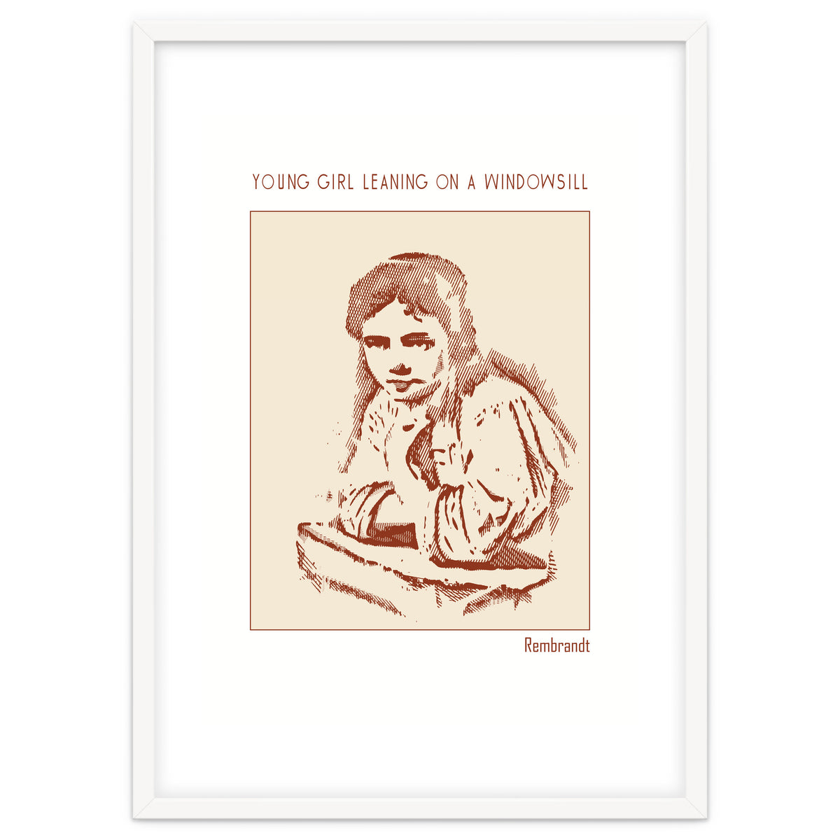 Young Girl Leaning On A Windowsill – Rembrandt Harmenszoon Van Rijn