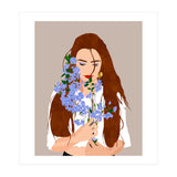 The Becoming, Nature Plants Bohemian Woman, Botanical Modern Mindful Self Care Self Love Positivity (Print Only) thumbnail