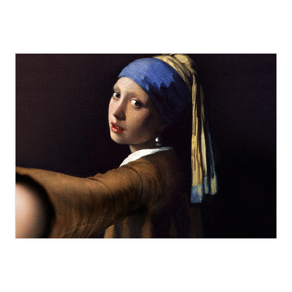 Girl With A Pearl Earring - Vermeer - Selfie (Print Only)
