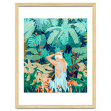 Backyard | Jungle Tropical Nature Painting | Botanical Plant Lady Banana Tree Garden Watercolor thumbnail