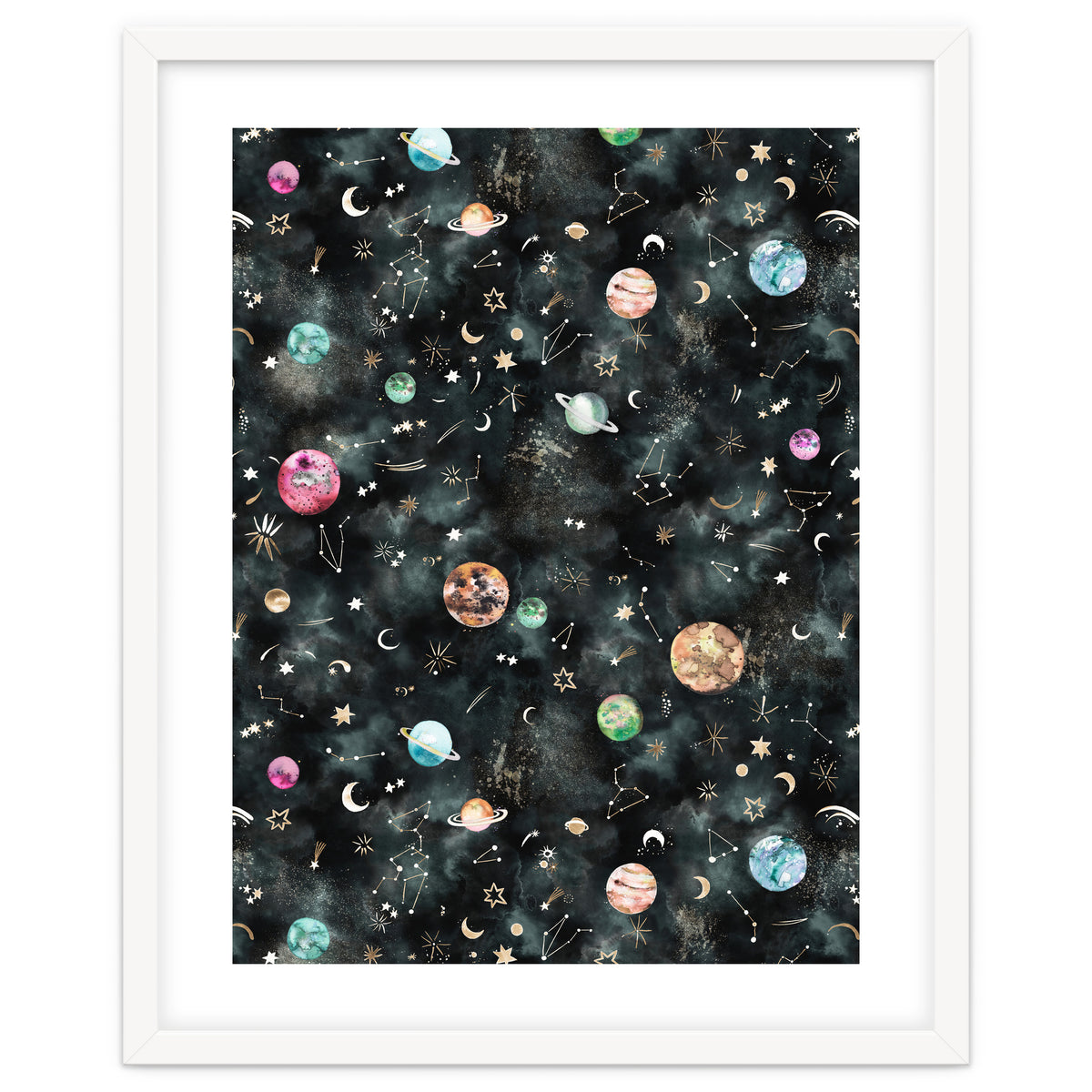 Galaxy Astrology Astronomy Constellations Gold