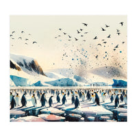 Antarctic Expanse Penguins Path (Print Only)