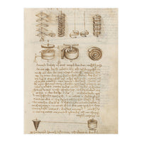 Folio f 85r. Codex Madrid I (Ms. 8937) "Treaty of statics and mechanics", 192 folios with 384 pag... (Print Only)