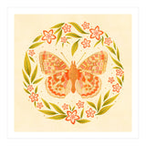 Retro Floral Butterfly (Print Only) thumbnail