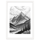 Majestic Alpine Mountain Range Sketch thumbnail