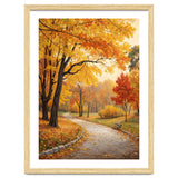 Original Autumn Park Landscape Oil Painting Style thumbnail