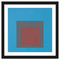 JOSEF ALBERS - HOMAGE TO THE SQUARE, BLUE, DARK RED