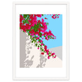 Bougainvillea Blossom, Greece Tropical Summer Travel, Santorini Architecture White Buildings Floral Nature Garden thumbnail