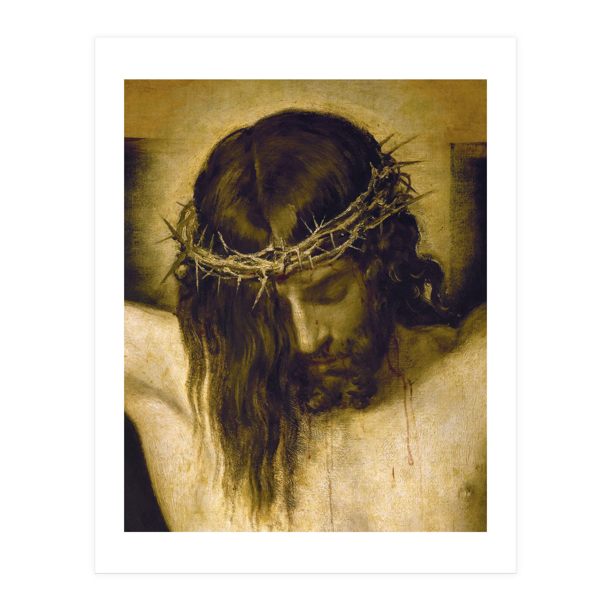 Crucified Christ (detail of the head). Cristo crucificado. Madrid, Prado museum. (Print Only)