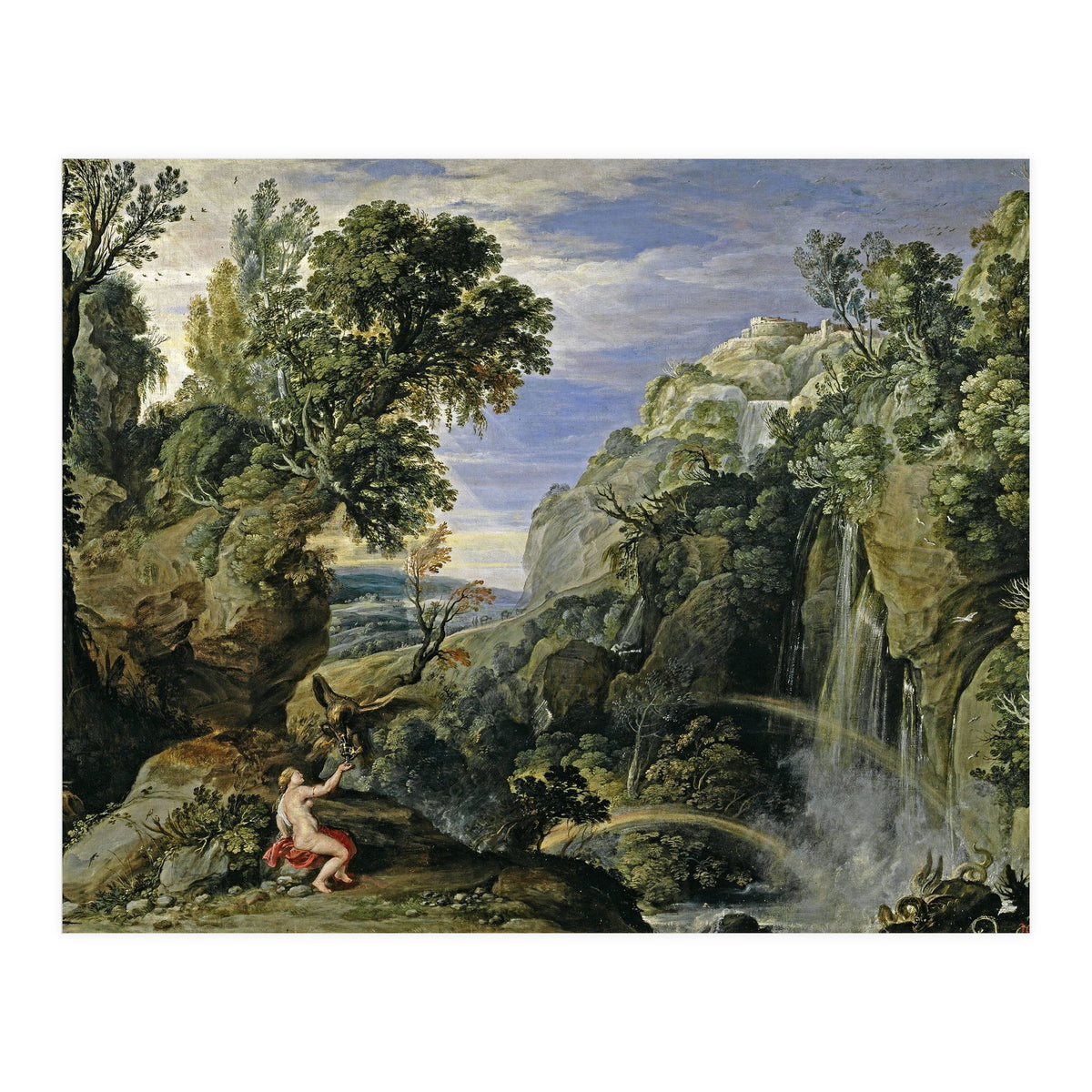 Pedro Pablo Rubens; Paul Bril / 'Landscape with Psyche and Jupiter', 1610; ca. 1630, Flemish Scho... (Print Only)