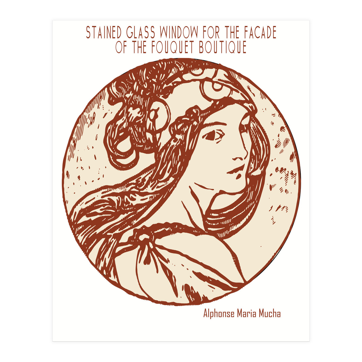 Stained Glass Window For The Facade Of The Fouquet Boutique – (Print Only)