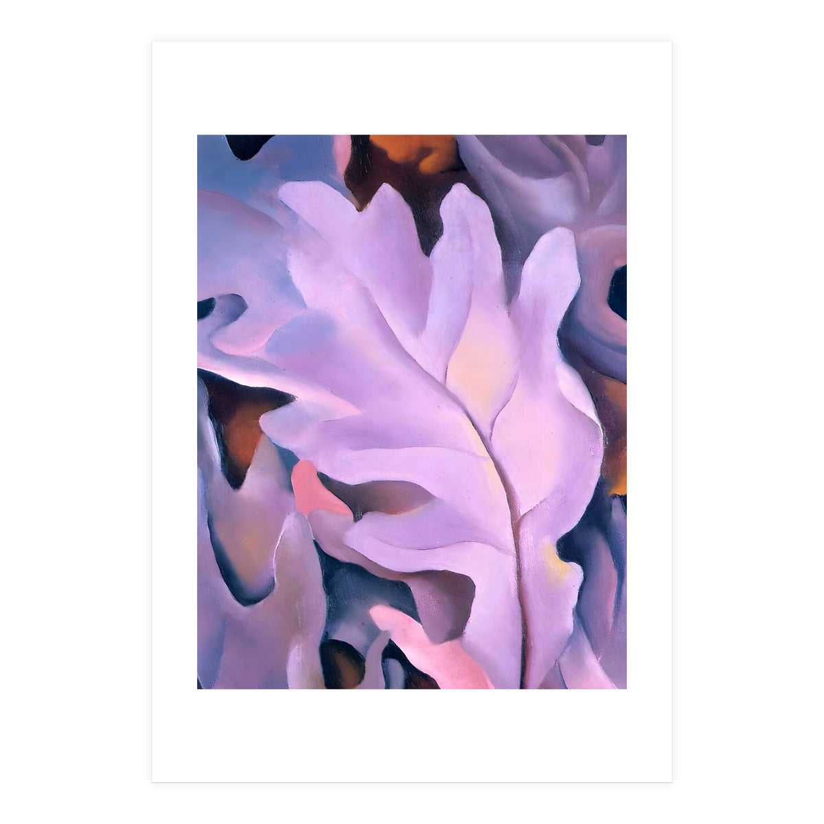 Georgia O’Keeffe – Purple Leaves (1922) | Elegant Botanical Modernist Composition in Rich Violet Tones (Print Only)
