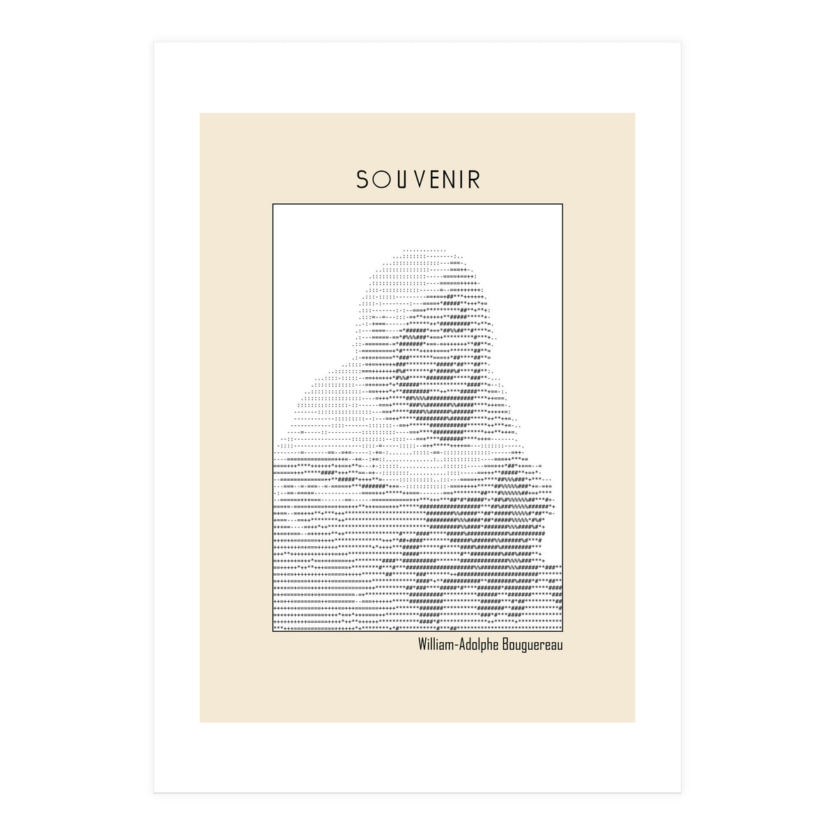 Souvenir – William Adolphe Bouguereau (1894) – Ascii Art (Print Only)