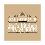 Love Served Daily Dad's Kitchen Open 24 Hours  (Print Only) thumbnail