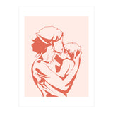 Motherhood, Human Emotion Line Art, Mother Parents Child Baby, Love Care Expression Bohemian Concept (Print Only) thumbnail