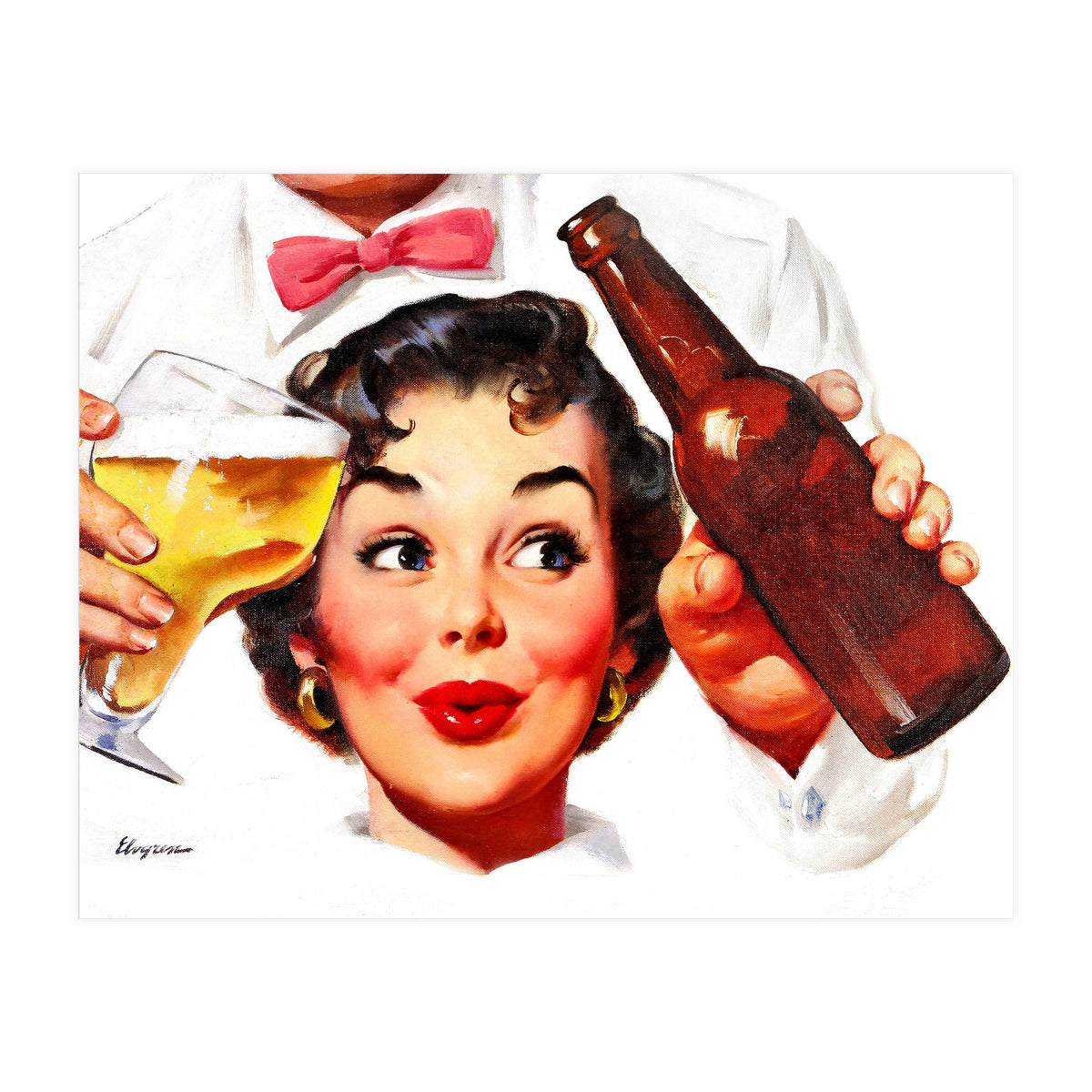 Pinup Beer Lover (Print Only)