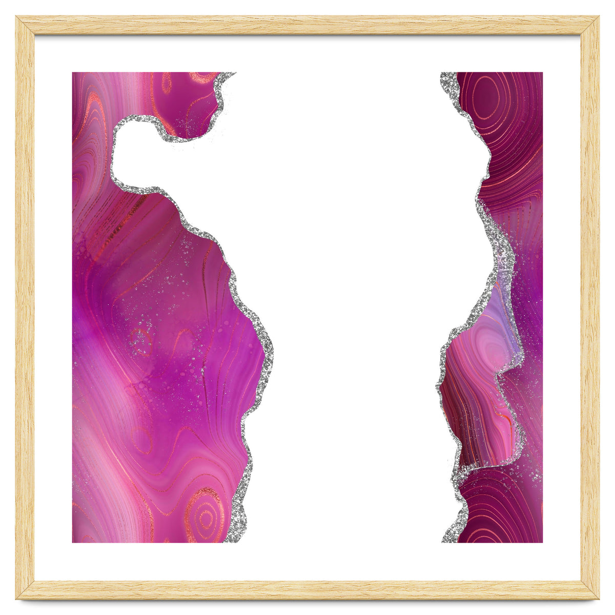 Magenta & Silver Agate Texture 06