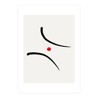 Minimalist and abstract artwork with lines and a circle (Print Only)