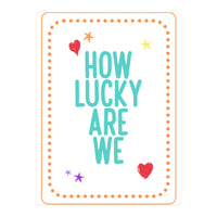 How Lucky Are We, Cute Positive Quote Print for Kids Room Decor (Print Only)