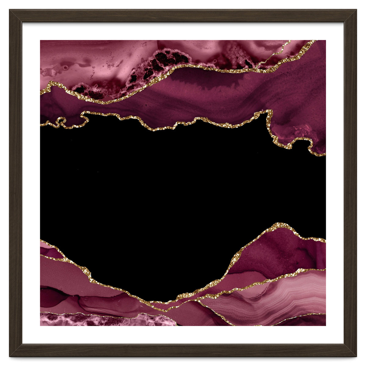 Burgundy & Gold Agate Texture 18