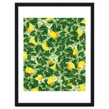 Lemonade Garden, Green Fresh Lemon Botanical Illustration, Vibrant Summer Tropical Fruit Nature thumbnail