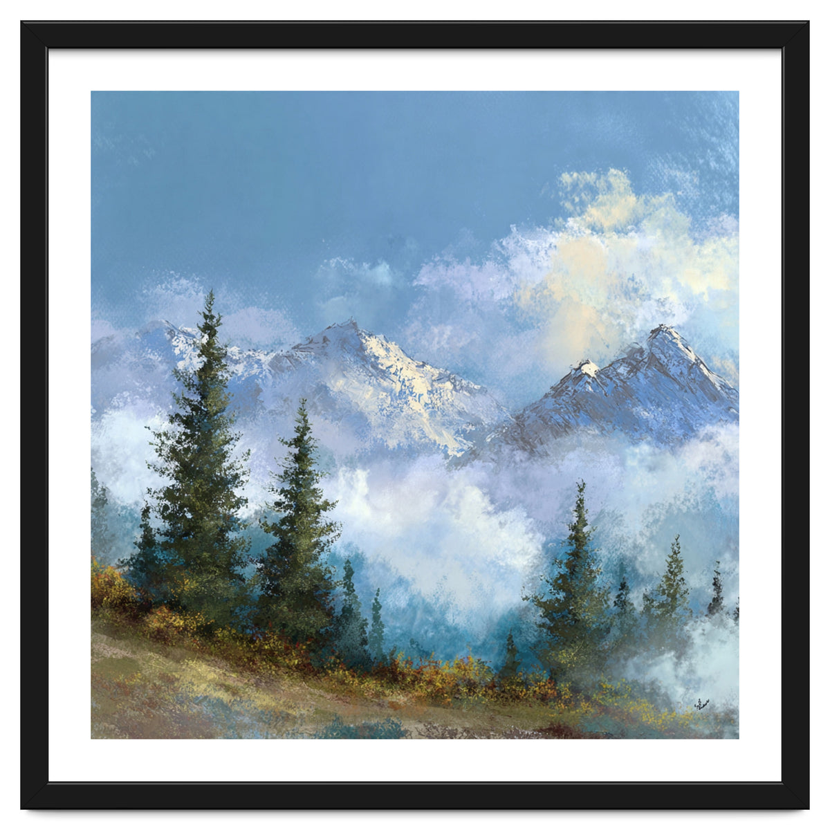 Majestic Snow-Capped Alpine Peaks