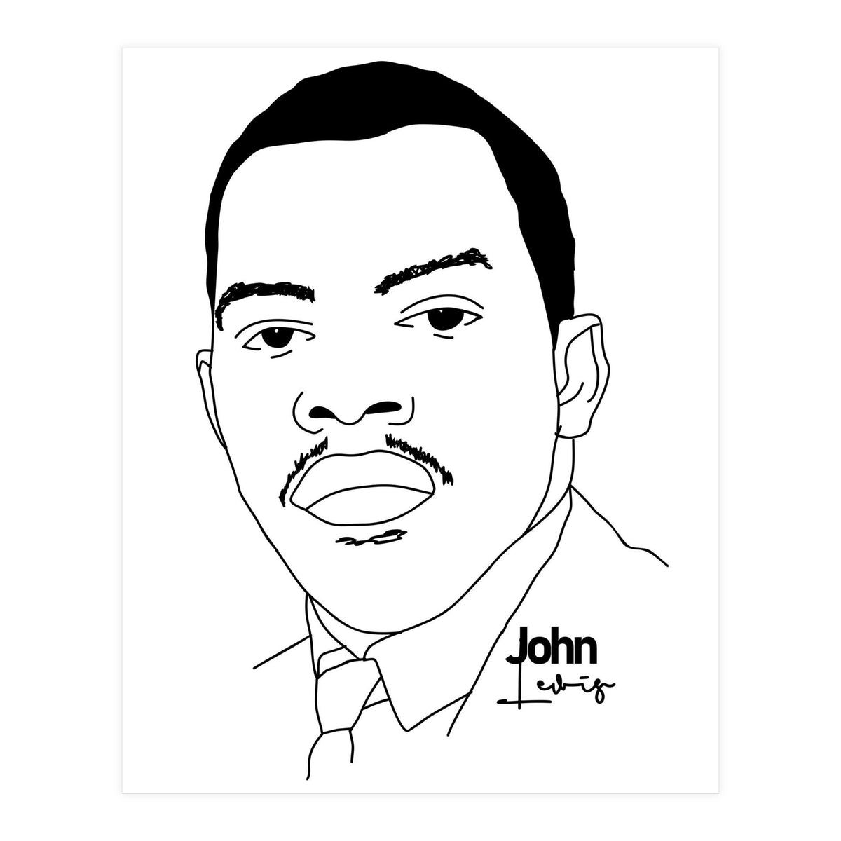 John Lewis Civil Rights Activist (Print Only)
