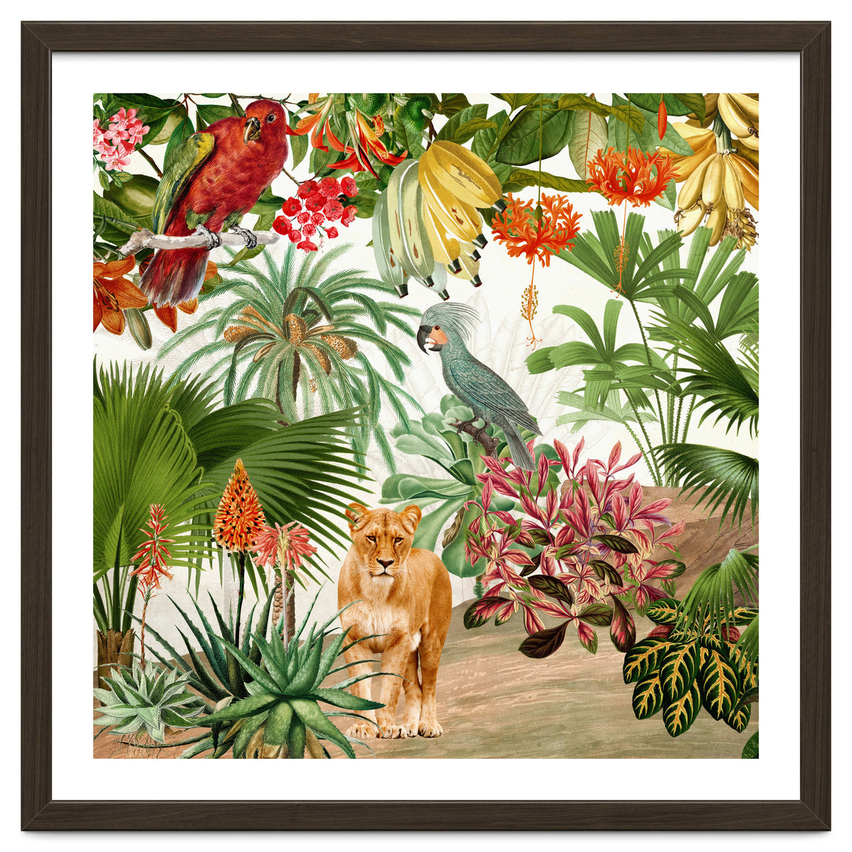 Vintage Tropical Jungle Paradise