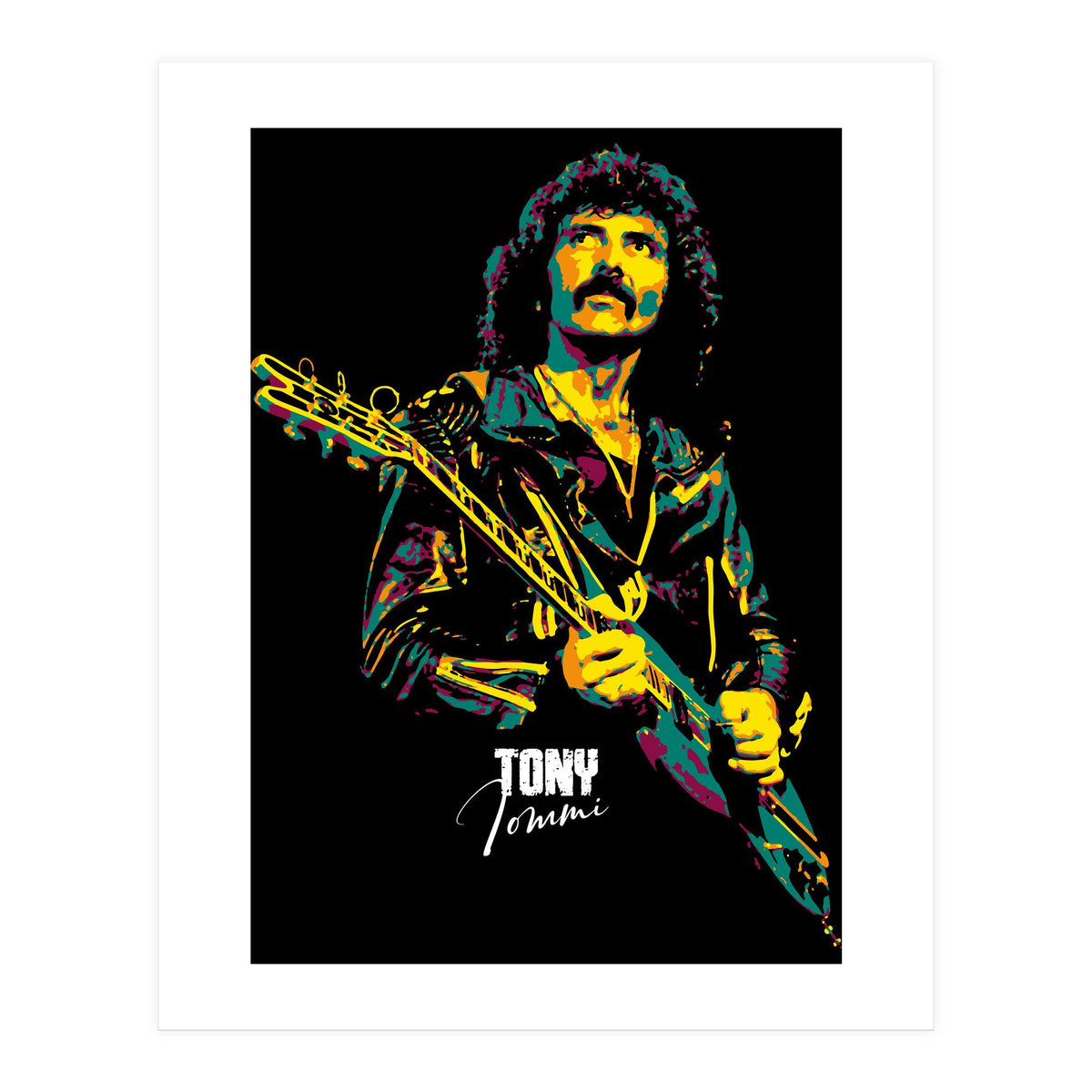 Tony Iommi Musician Legend in Pop Art (Print Only)