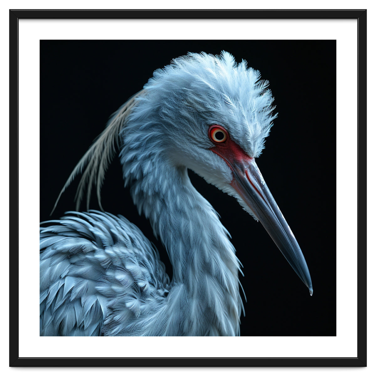 Striking Portrait Of A Blue Heron Bird