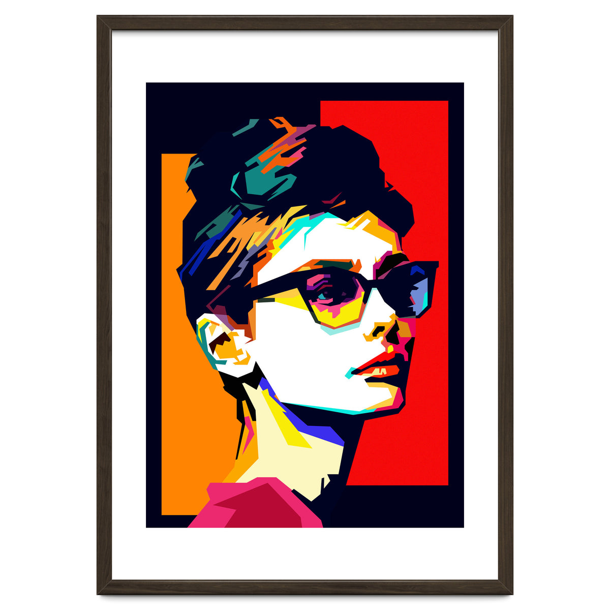 Audrey Hepburn Hollywood Star Pop Art WPAP